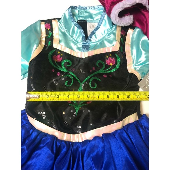 Disney Store Frozen ANNA COSTUME DRESS W Cape Size 9/10 NWT AUTHENTIC ORIGINAL - Picture 6 of 9